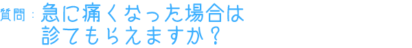 質問:雪ヶ谷歯科で診てもらうにはどうすればよいのですか?